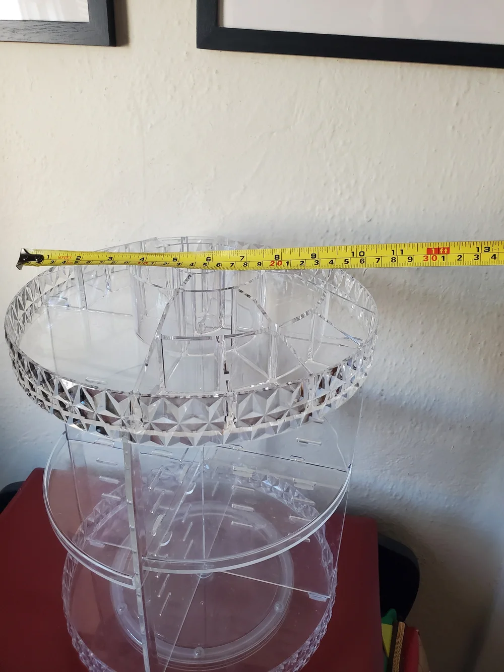 Clear Acrylic Rotating Makeup Organizer - Clear